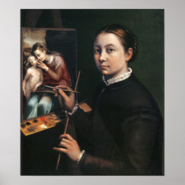Poster Anguissola - Autorretrato Pintando em Cavalete