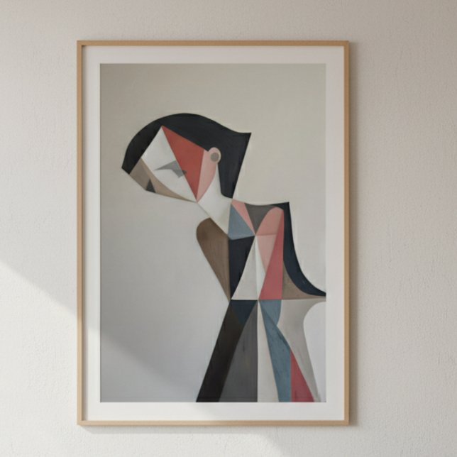 Poster Angular abstract portrait using blush (Criador carregado)