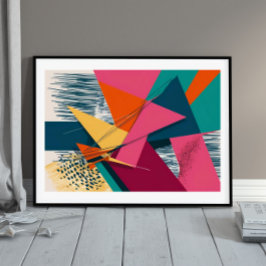 Poster Ângulos dinâmicos e intermitência de cores