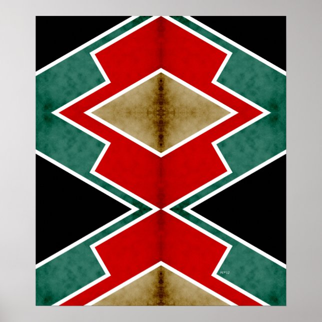 Pôster Ângulos Zig Zag 4 (Frente)