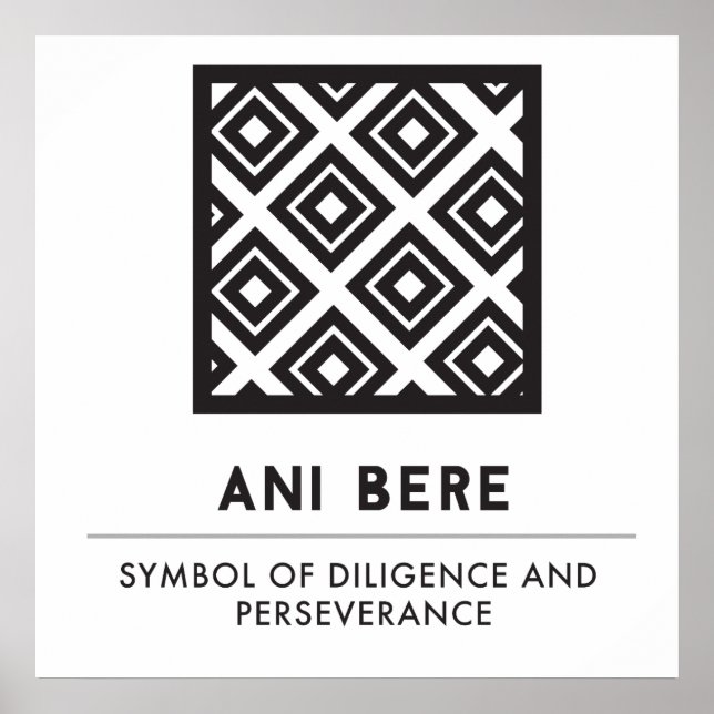 Pôster Ani Bere | Símbolo de Diligência e Perseverança (Frente)