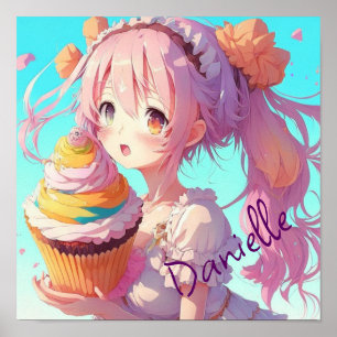 Poster Anima Personalizada com Cupcake Whimsical