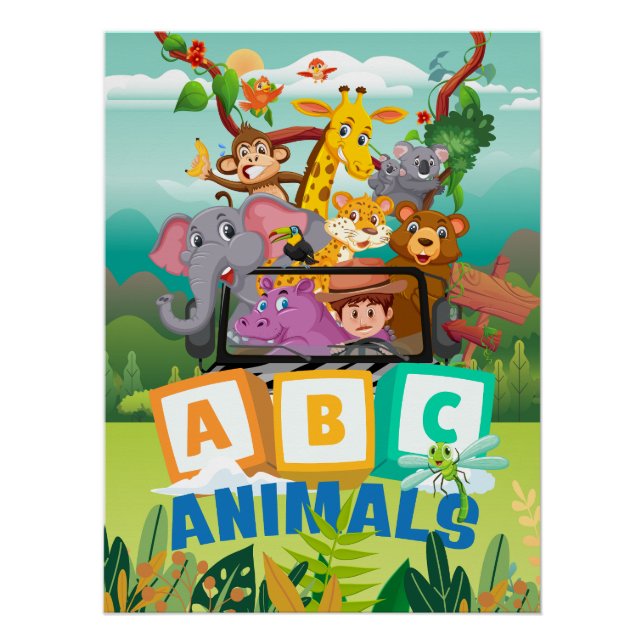 Pôster Animais ABC (Frente)
