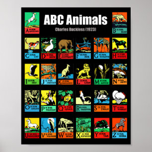 Poster Animais ABC, Charles Buckles (1923)