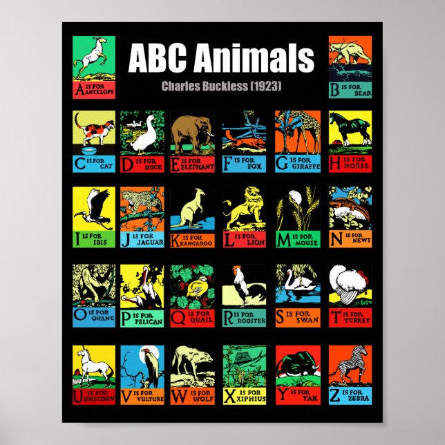 Poster Animais ABC, Charles Buckles (1923) (Frente)