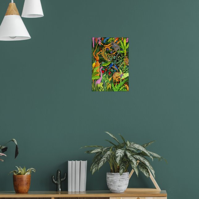 Poster Animais caprichosos da floresta artísticos (Sala de Estar 1)