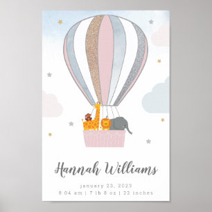 Poster Animais com balões de ar quente - Estatísticas de