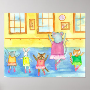 Pôster Animais da Classe de Dança balé