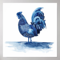 Animais da Fazenda Azul de Cobalto - Galo