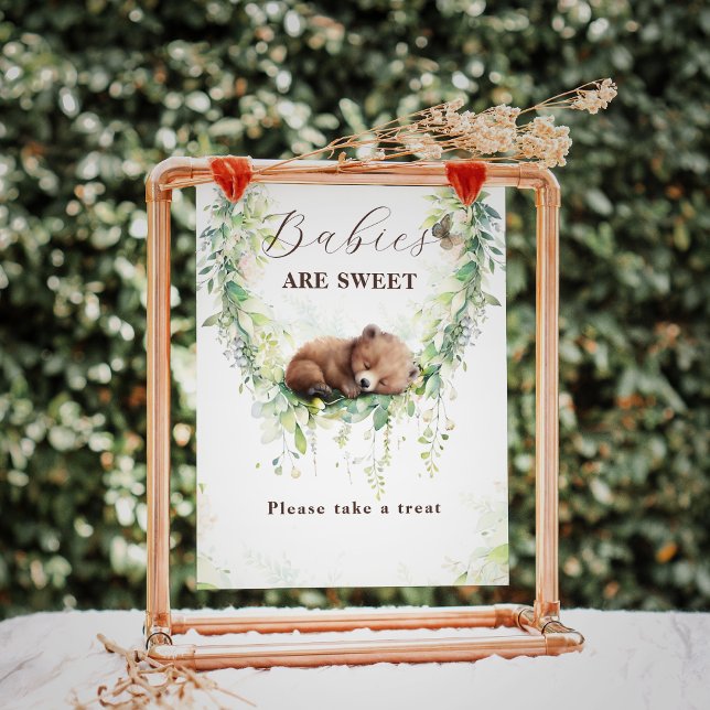 Poster Animais da Floresta, Chá de fraldas verde (Criador carregado)