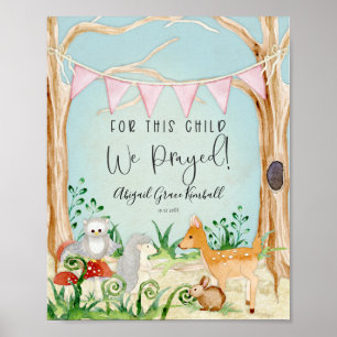 Poster Animais Da Floresta Deer Hedgehog Owl