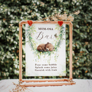 Poster Animais da Floresta Greeneram Menino Chá Mãe-osa