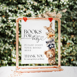 Poster Animais da Floresta Livros de Chá de fraldas Moder