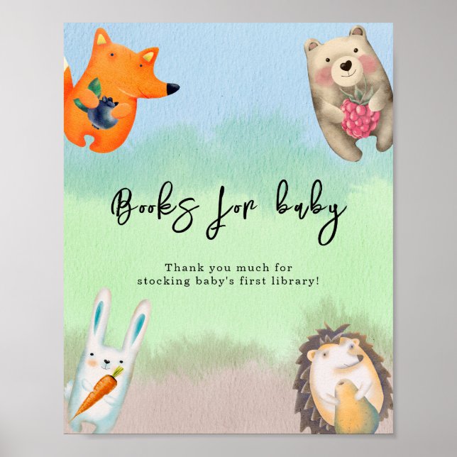Poster Animais da floresta - Livros para bebês (Frente)