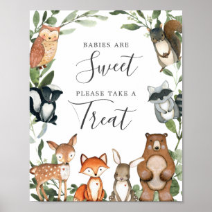 Poster Animais Da Madeira Chás de fraldas Bebês São Si