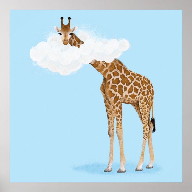 Poster animais da nuvem da savana (Frente)