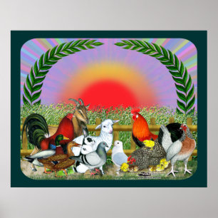 Poster Animais de fazenda