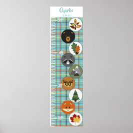 Poster Animais De Floresta De Feltro Cortado