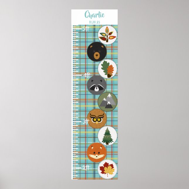 Poster Animais De Floresta De Feltro Cortado (Frente)