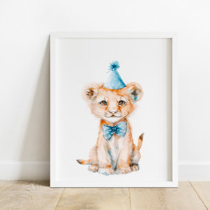 Poster Animais de Leão Selvagem do Partido Safari