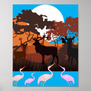Poster Animais do deserto