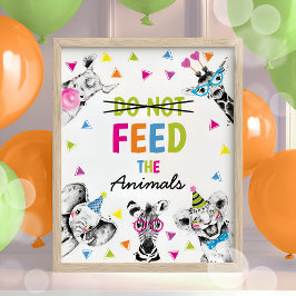 Poster Animais do Partido Safari Não Alimentam o Sinal do
