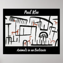 Poster Animais em um gabinete de Paul Klee