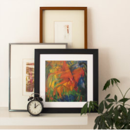 Pôster Animais em uma paisagem por Franz Marc