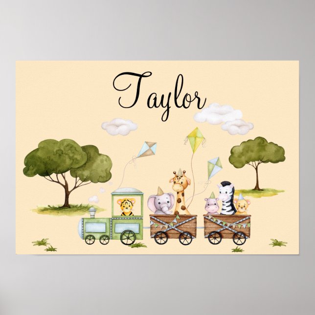 Poster Animais fofos da selva (Frente)