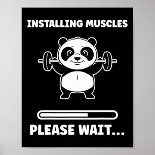 Poster Animais Instalando Músculos Fitness Musculação
