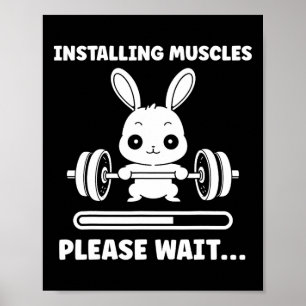 Poster Animais Instalando Músculos Fitness Musculação