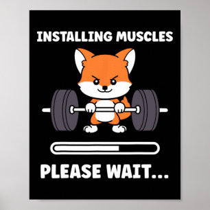 Poster Animais Instalando Músculos Fitness Musculação Rap