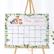 Animais & Rosa Pink Calendário de Suposição da Dat