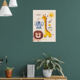 Poster Animais Safari Personalizados