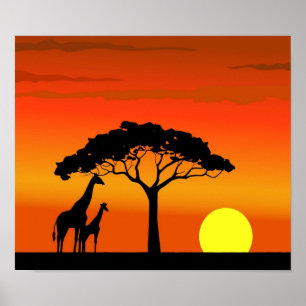 Pôster Animais selvagens Afrika