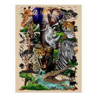Animais Selvagens da savana africana
