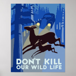 Poster Animais selvagens de WPA