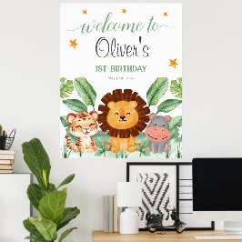 Poster Animais Selvagens Selvagens Animais Tropicais Aniv