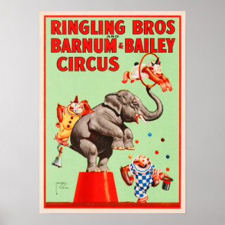 Poster ANIMAIS TREINADOS Ringling Bros Barnum Bailey Circ