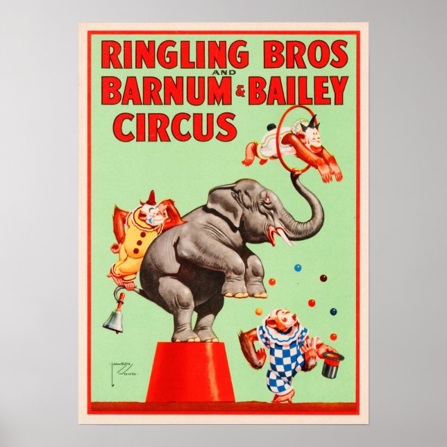 Poster ANIMAIS TREINADOS Ringling Bros Barnum Bailey Circ (Frente)