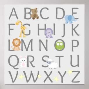 Poster Animal Alphabet Nursery