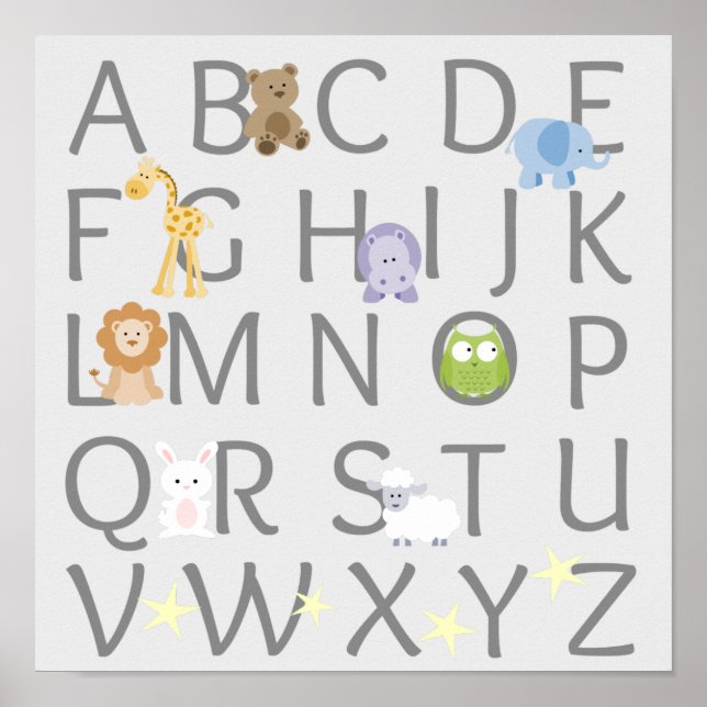 Poster Animal Alphabet Nursery (Frente)