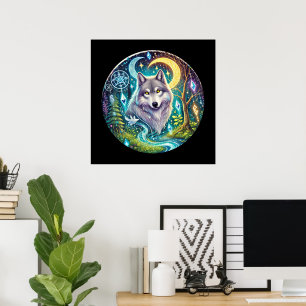 Poster animal amante lobo legal