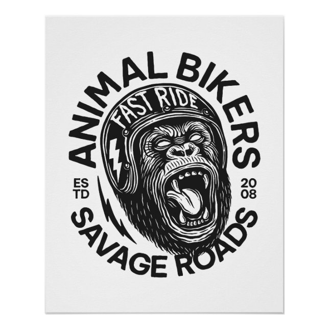 Pôster Animal Bikers (Frente)