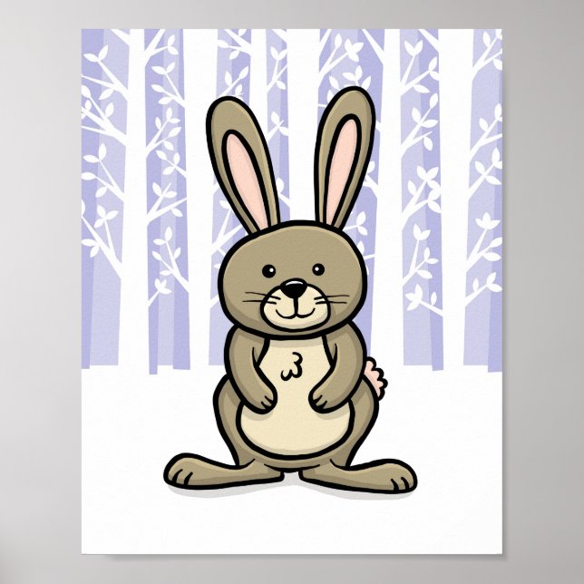 Poster Animal da Floresta Coelho (Frente)