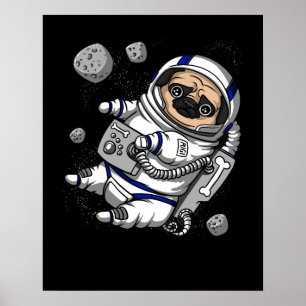 Poster Animal de estimação cósmico do astronauta