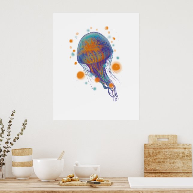 Poster animal de fantasia oceânica (Cozinha)