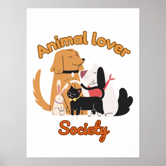 Poster Animal Lover Society for Pet lover   (Frente)
