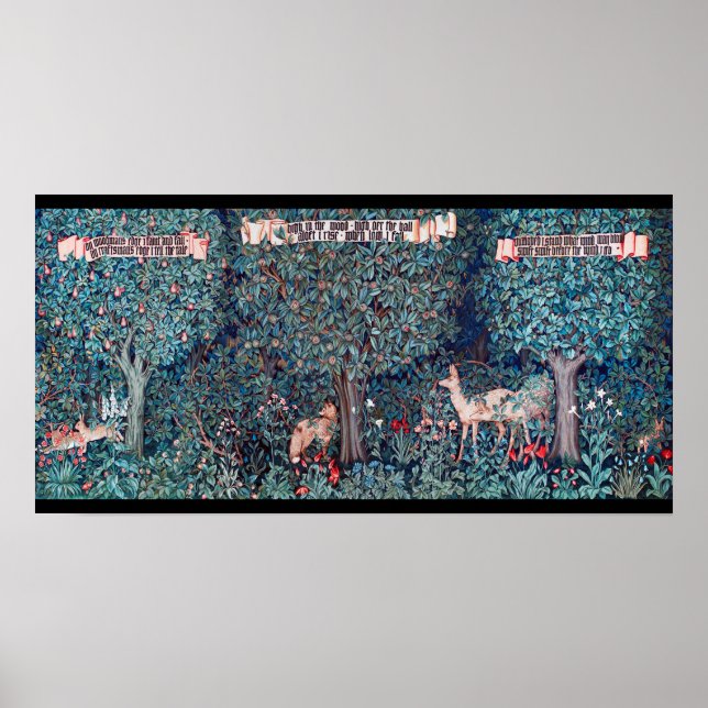 Poster Animals in The Forest, William Morris (Frente)