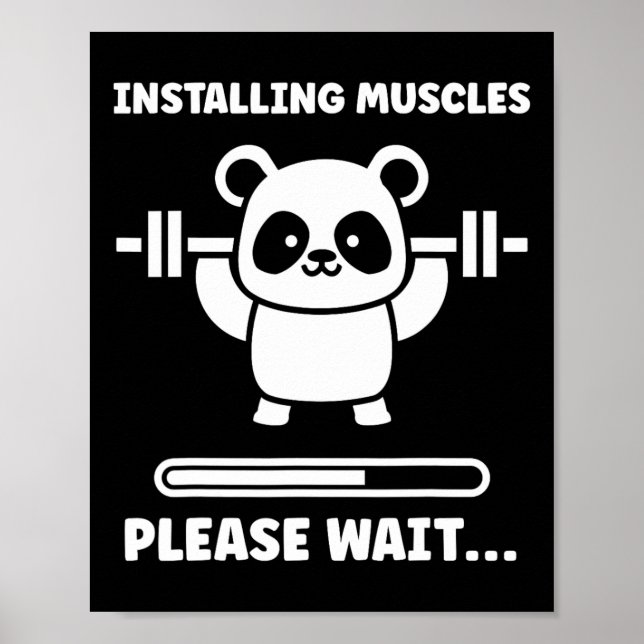 Poster Animals Installing Muscles Fitness Bodybuilding Ko (Frente)